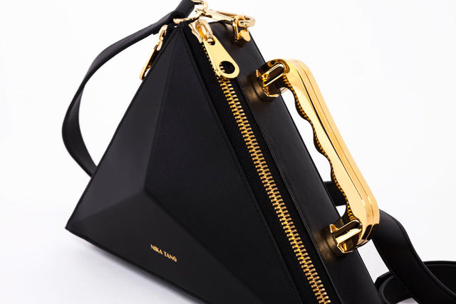 Texahedron Gold Clutch Handbag