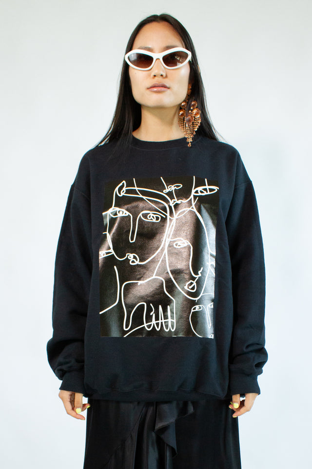 Black Portrait Sweatshirt